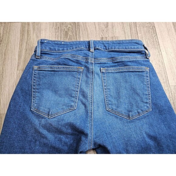 (3/$35) Loft Size 26 / 2 Curvy Skinny Cropped Slim Pockets Distressed Blue Jeans - Picture 3 of 14
